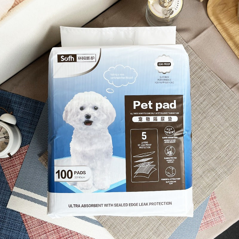 Dog Diaper Absorbent S Size 100 Pieces Thickened Deodorant Dog Pee Pad Diaper Pet Diaper