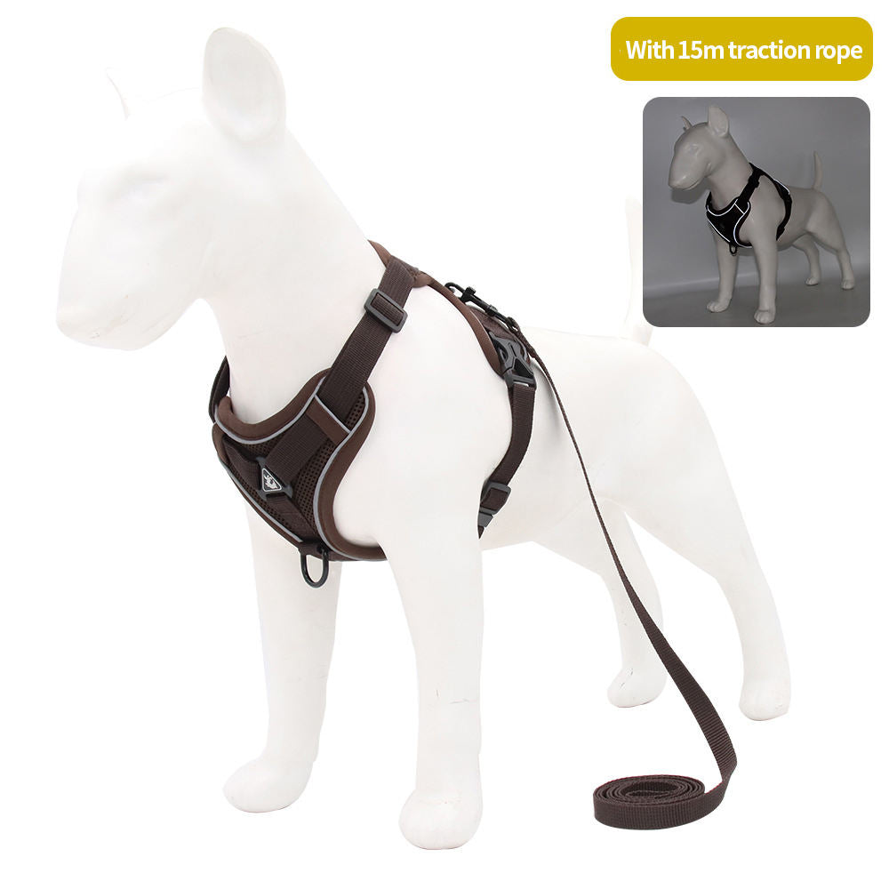 Pet Leash Reflective Breathable Dog Harness Vest-Style Pet Harness