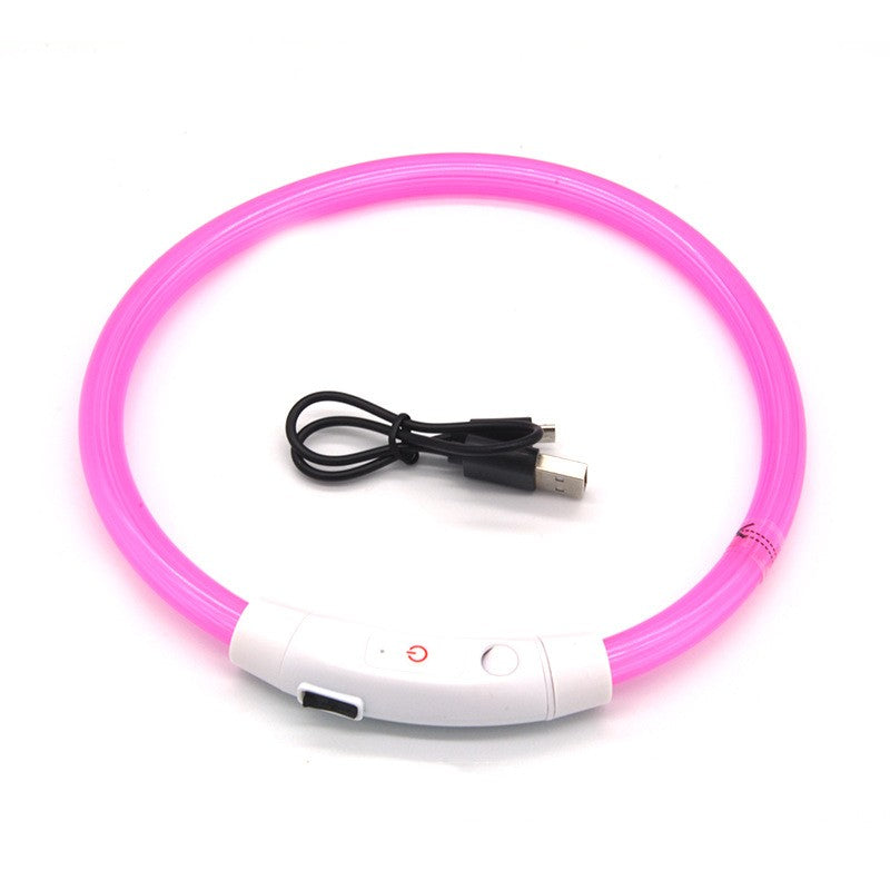 Dog luminous collar luminous pet collar USB charging neck ring LED luminous dog collar