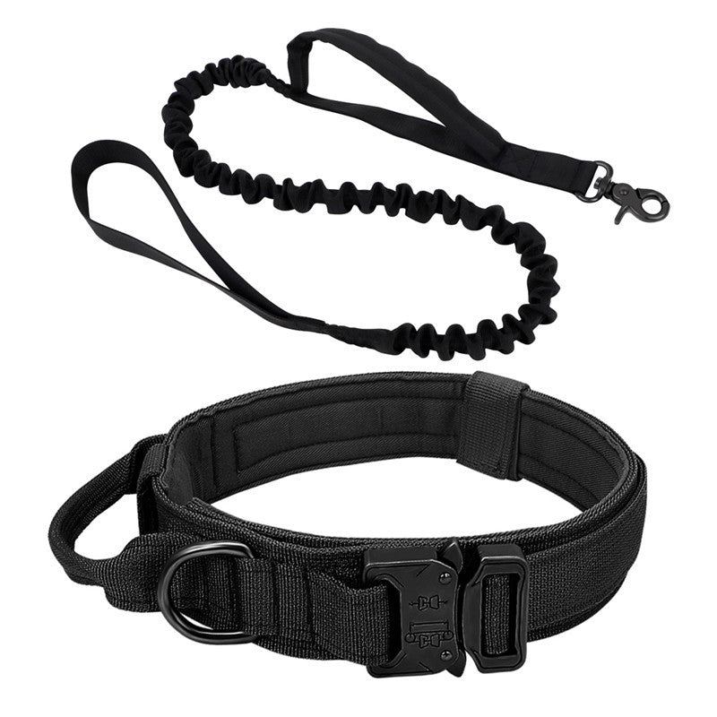 Tactical Collar Pet Collar Nylon Outdoor Dog Leash Adjustable Large and Medium Dog Collar Dog Collar