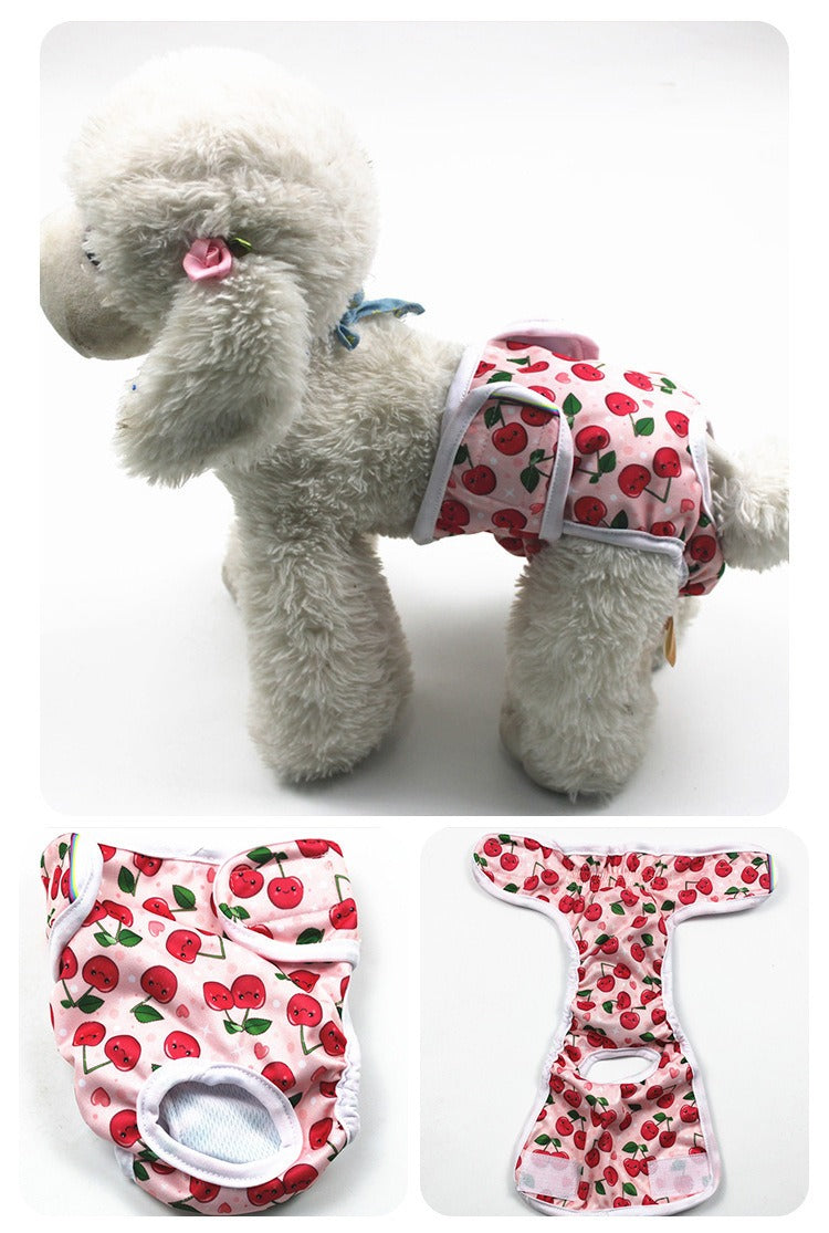 Pet Physiological Pants Cartoon Animal Print Anti Harassment Menstrual Diaper Dog Diapers