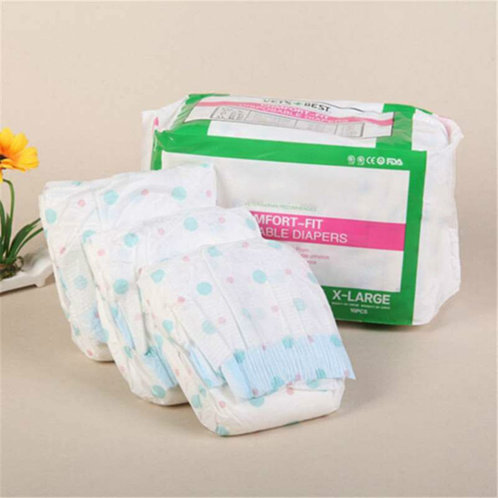 Hot 10Pcs Disposable Pet Dog Physiological Pants Sanitary Nappy Underwear Diaper