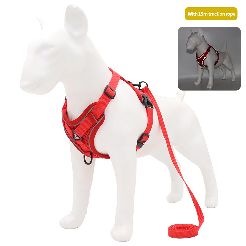 Pet Leash Reflective Breathable Dog Harness Vest-Style Pet Harness