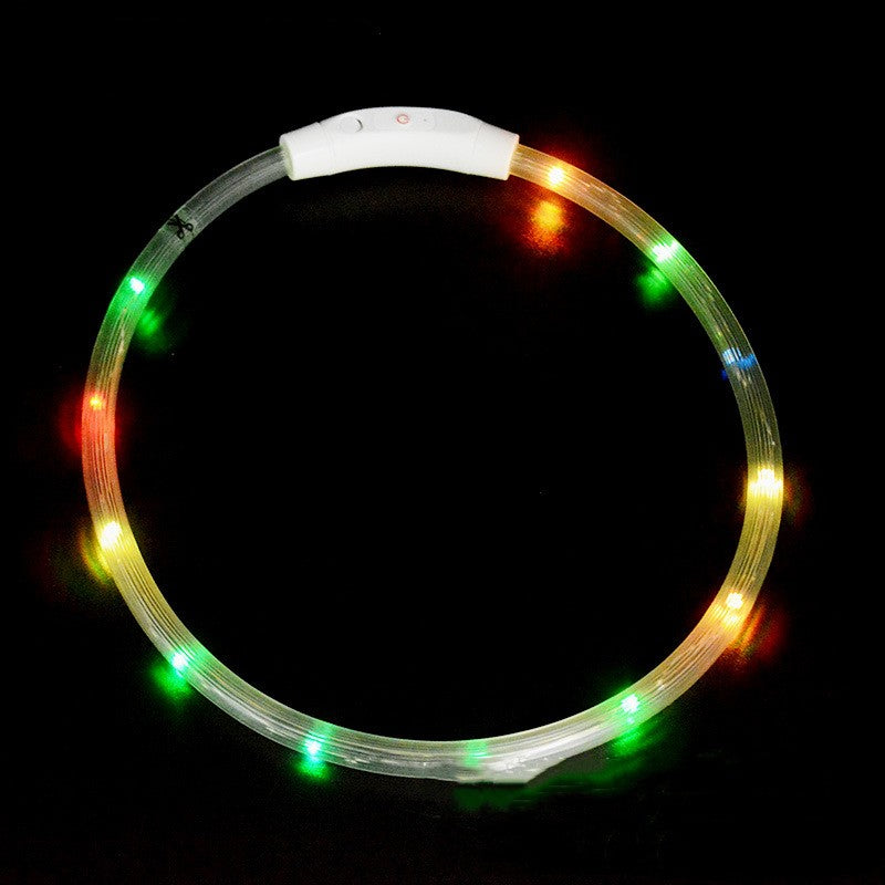 Dog luminous collar luminous pet collar USB charging neck ring LED luminous dog collar