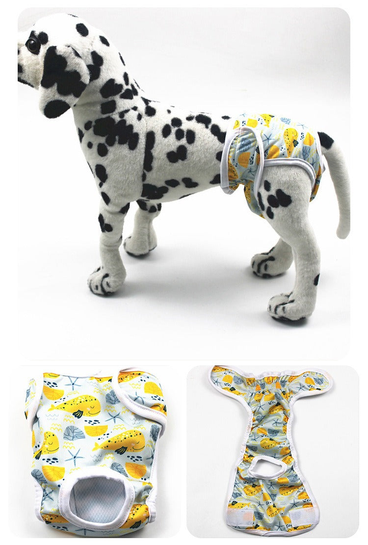 Pet Physiological Pants Cartoon Animal Print Anti Harassment Menstrual Diaper Dog Diapers