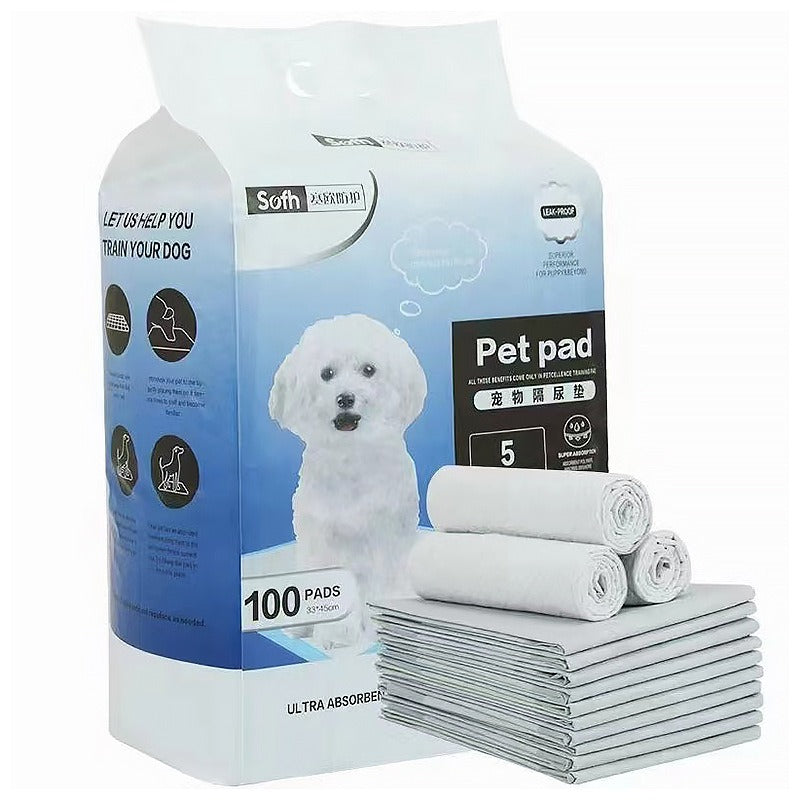 Dog Diaper Absorbent S Size 100 Pieces Thickened Deodorant Dog Pee Pad Diaper Pet Diaper