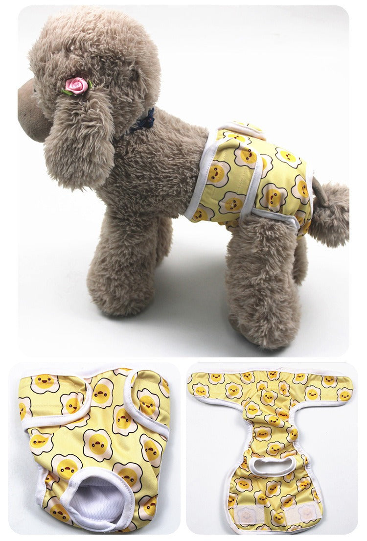 Pet Physiological Pants Cartoon Animal Print Anti Harassment Menstrual Diaper Dog Diapers