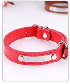 Leather Engraved Dog Collar Custom Puppy Cat Pet Collars ID