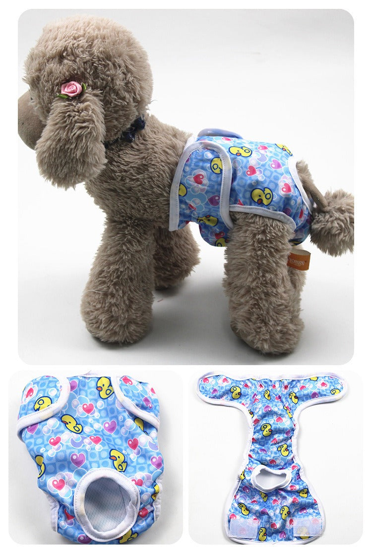 Pet Physiological Pants Cartoon Animal Print Anti Harassment Menstrual Diaper Dog Diapers