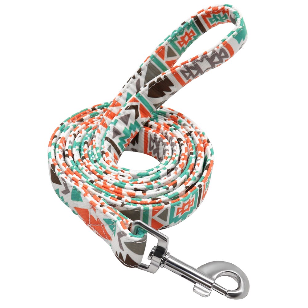 Thick Dog Leash Nylon Rope Printed Dog Cat Leash Pet Leashes Rope Puppy Leads for Outdoor Walking Training Pet Supplies